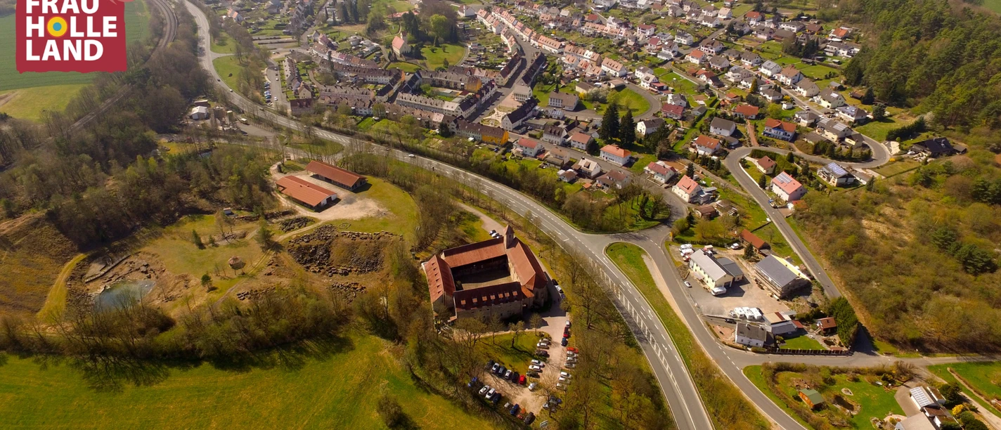 Luftbild Cornberg mit Kloster