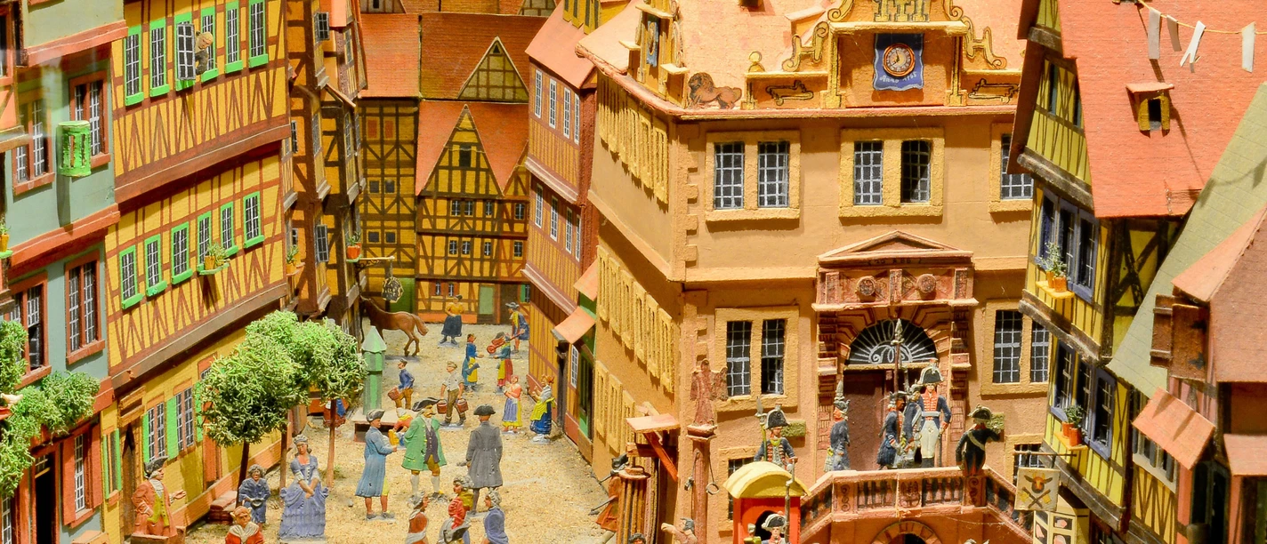 Obermarkt Eschwege im Zinnfigurenkabinett Greim