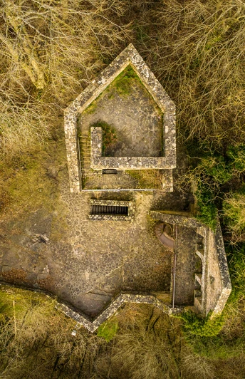 Die Prümer Burg aus der Vogelperspektive