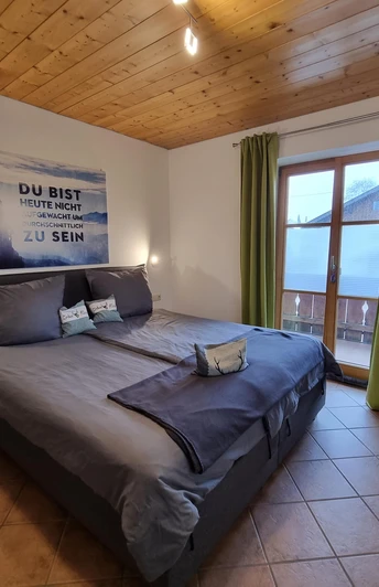Schlafzimmer Ferienwohnung Am Golfplatz Wallgau