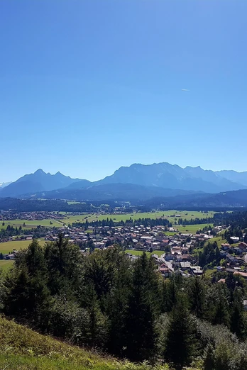 Blick auf Wallgau von der Maxhütte