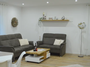 Das moderne Wohnzimmer des Ferienhauses Ostewind Das moderne Wohnzimmer des Ferienhauses Ostewind