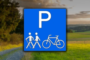 Rad- und Wanderparkplatz in der Region Edersee