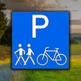 Rad- und Wanderparkplatz in der Region Edersee