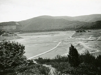 Der Ort ist bereits abgebaut, Bringhausen ganz kurz vor der Überflutung.