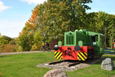 Start des Ederseebahn-Radweg in Korbach