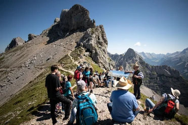 Rundblickerklärung am Karwendel
