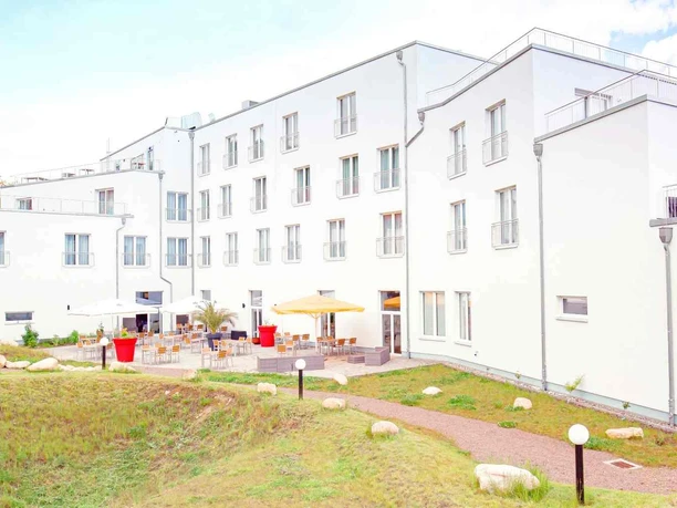 MythenResort Heimdall in Thale - Hotel-Terrasse