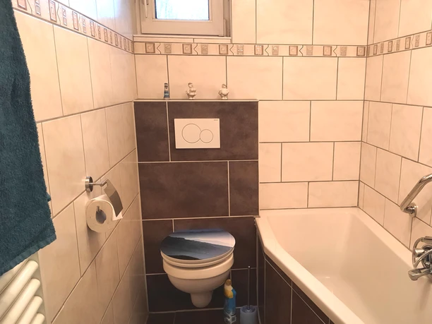 De badkamer van de vakantiewoning Reimers