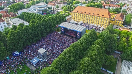 Drone shot Schlossgarten Open Air Drone shot Schlossgarten Open Air