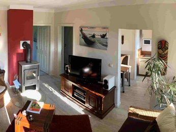 Das Wohnzimmer in der Ferienwohnung Hoeperhof bei Bötersen Das Wohnzimmer in der Ferienwohnung Hoeperhof bei Bötersen