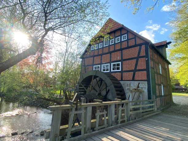 Historische watermolen in Stuckenborstel