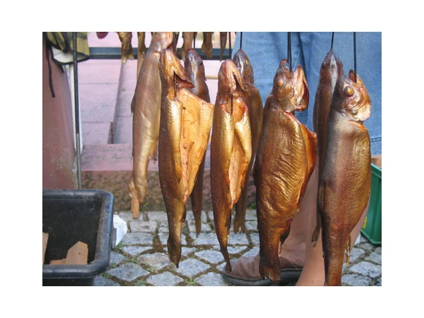 Forellenräuchern an der Stadtmauer