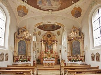 Kirche St. Sebastian in Krün von innen