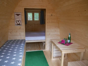 Innenansicht Camping Pod