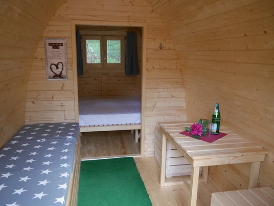 Innenansicht Camping Pod