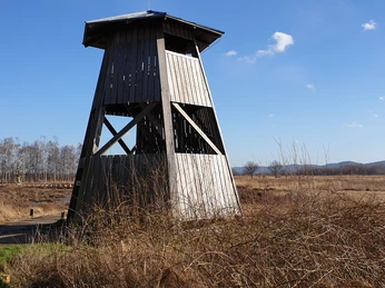 Hille - Aussichtsturm Großes Torfmoor Das Bild zeigt einen Aussichtsturm im Großen Torfmoor.