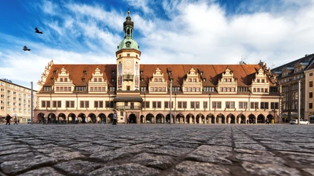 Altes Rathaus - Sehenswürdigkeiten in Leipzig Blick auf das Alte Rathaus und den Markt, Geschichte, Stadtgeschichtliches Museum, Kultur, Sehenswürdigkeiten, Architektur