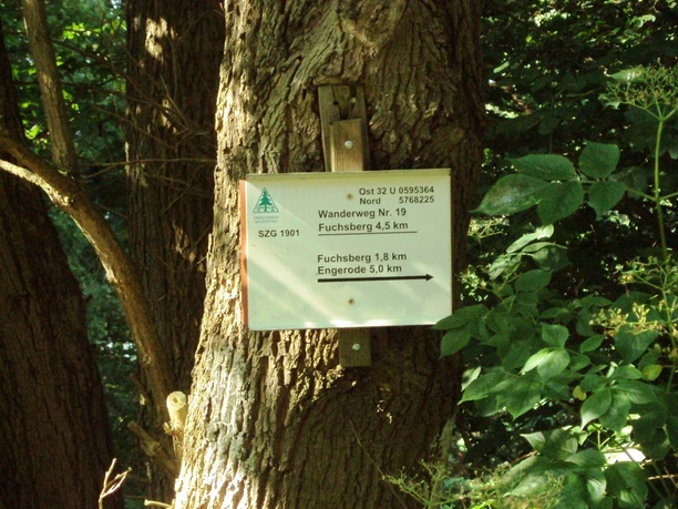 Salzgitter Höhenzug, Wanderweg 19 Startschild