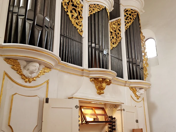 Prospectus de l'orgue Silbermann-Trampeli de l'église St.Kilian Bad Lausick