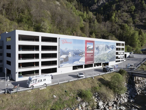 Parkinig Betten Talstation in der Aletsch Arena Parkinig Betten Talstation in der Aletsch Arena