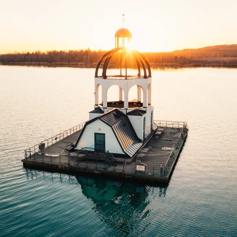 VINETA auf dem Störmthaler See zum Sonnenuntergang - Leipziger Neuseenland
