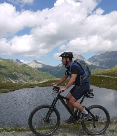Mountainbiker beim Lai Urlaun