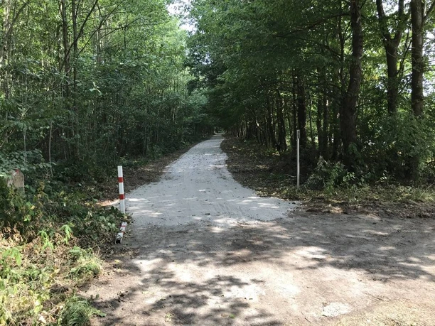 Das neu angelegte Teilstück des Wanderweges