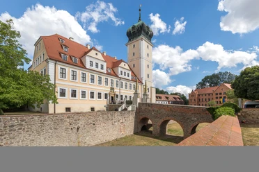 Delitzsch Baroque Palace - Places of interest in the Leipzig region View of the Baro Castle Delitzsch with bridge, region, castle, museum, excursion