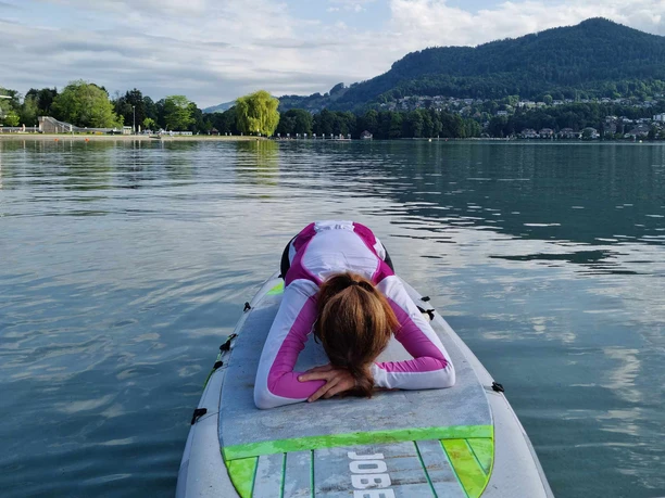 Yin Yoga auf dem SUP - Thunersee
