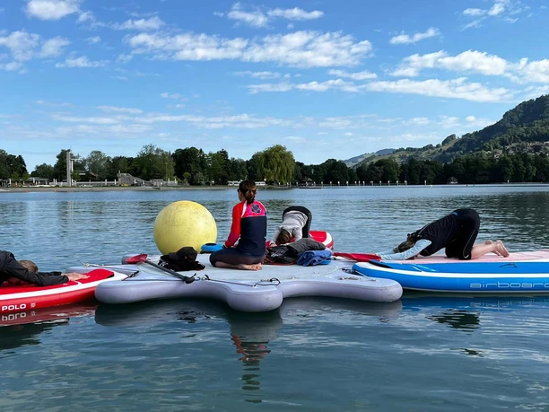 Yin Yoga auf dem SUP - Thunersee