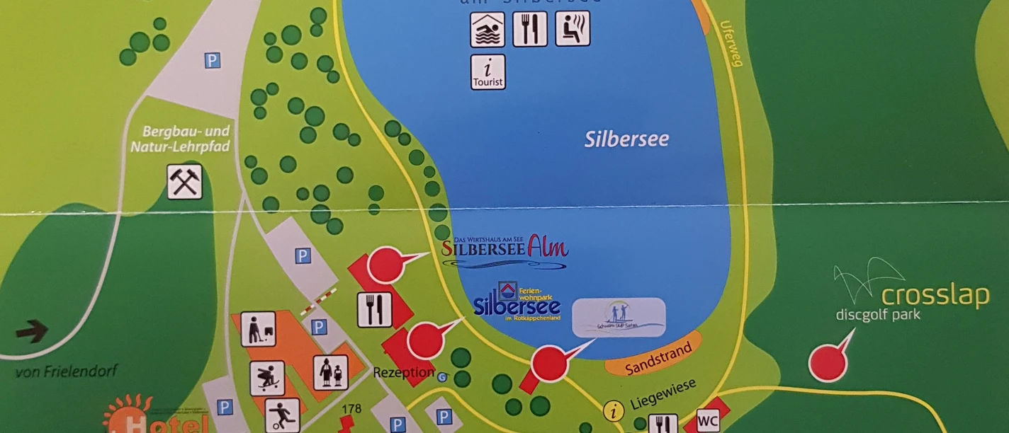 Lageplan Erlebniswelt Silbersee