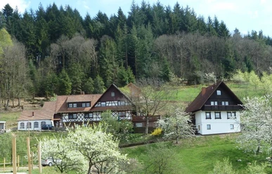 Blick zum Ferienhof Fischer