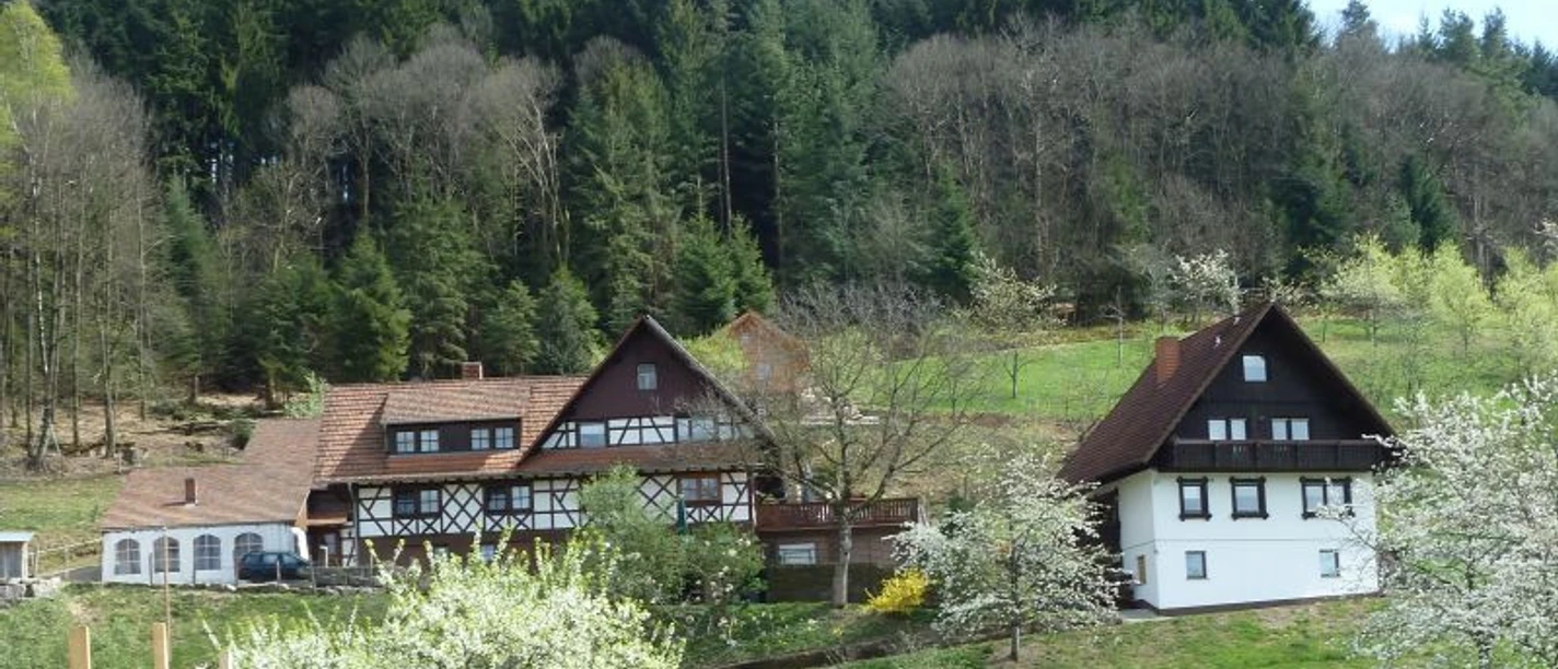 Blick zum Ferienhof Fischer