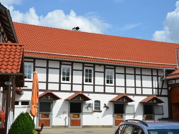 Innenhof der Pension Wollschläger in Salzgitter-Beinum