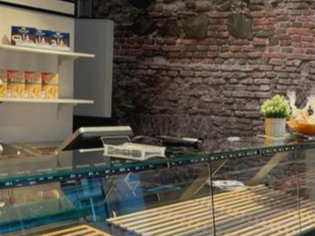 Verkaufstresen in der Bäckerei Fricke in Horstedt Verkaufstresen in der Bäckerei Fricke in Horstedt