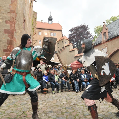 Knights' tournament at Kriebstein Castle - The most magnificent castles and palaces in the Leipzig region.