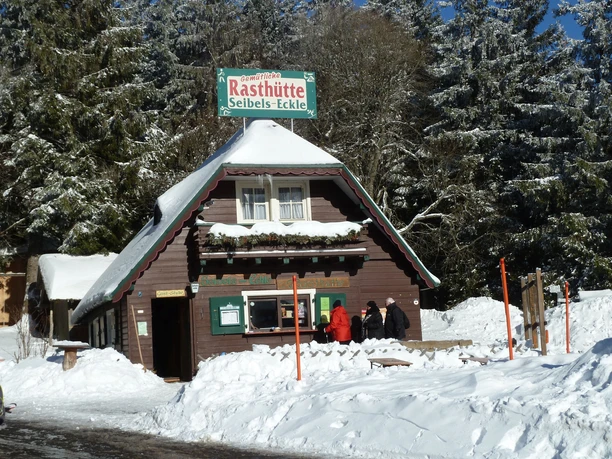 Rasthütte Seibelseckle im Winter