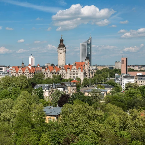 Skyline über Leipzig im Sommer | Leipzig Convention Bureau Skyline über Leipzig im Sommer - präsentiert vom Leipzig Convention Bureau