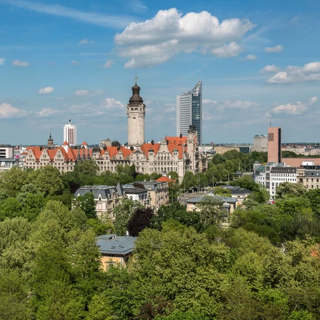 Your meeting & conference in Leipzig: Skyline in Summer