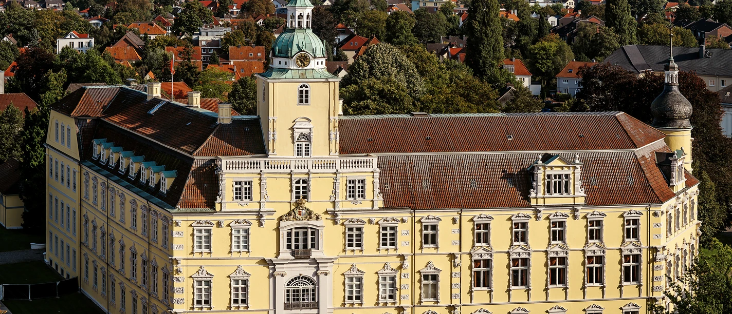 Oldenburger Schloss Luftansicht View of Oldenburg Castle from above