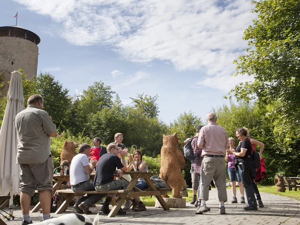 Jausenstation an der Burgruine Löwenstein