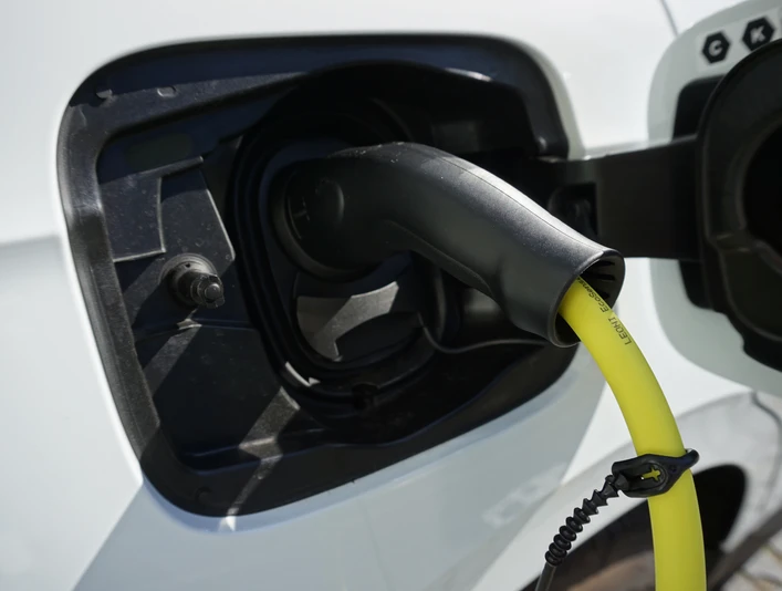 Stockbild-E-Tankstelle