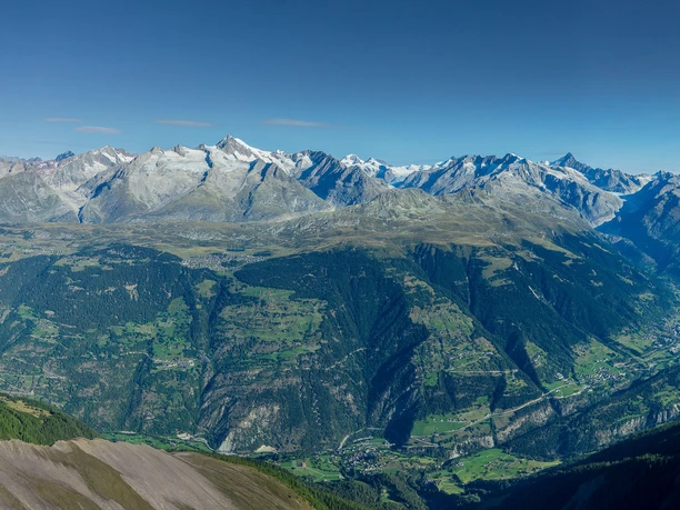 Flugaufnahme von der Aletsch Arena