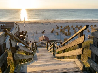 Treppe zum Strand Campingplatz
