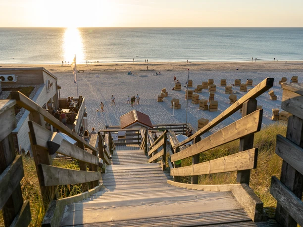 Treppe zum Strand Campingplatz