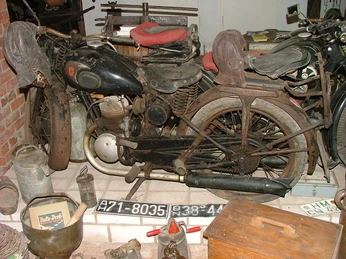 Motorrad in der Heimatstube Frenke