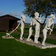 Rastplatz bei den Treidler-Figuren