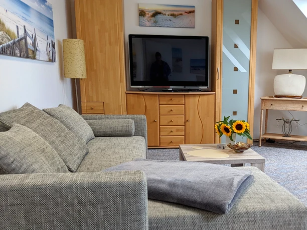 Wohnzimmer der Ferienwohnung Hof Hinz Wohnzimmer der Ferienwohnung Hof Hinz