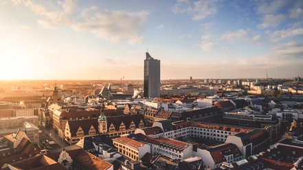 Blick über die Stadt Leipzig | Leipzig Convention Bureau Blick über die Stadt Leipzig - präsentiert vom Leipzig Convention Bureau